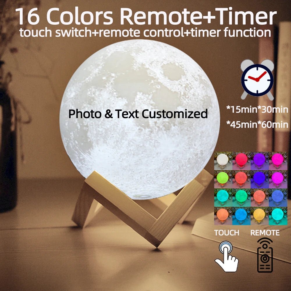 3D Lamp | Table Lamp | Lamp with Your Own Photo - CasaBloom