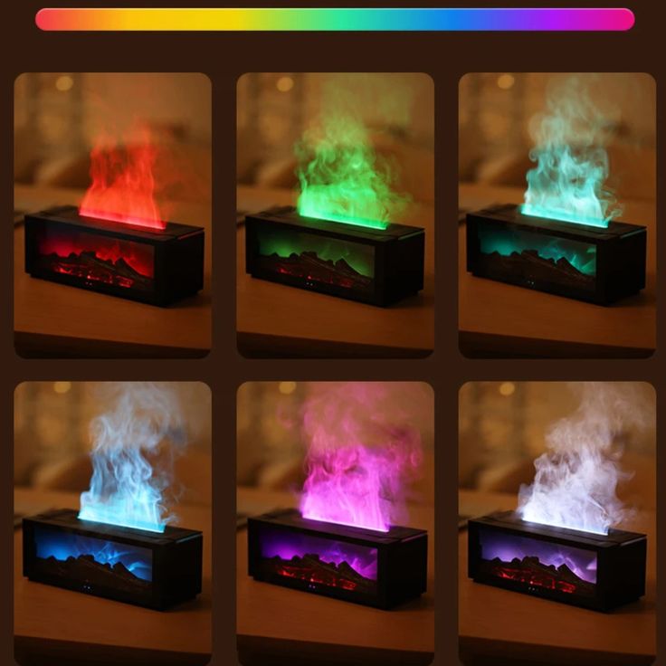 3D Flame Effect Aroma Diffuser with LED Light