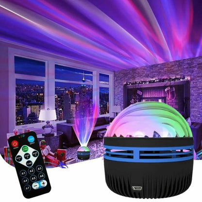 USB Galaxy Projector Aurora 5V | Night Light 360°Rotating |  Colorful NightLights with Remote Control