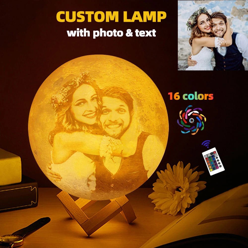 3D Lamp | Table Lamp | Lamp with Your Own Photo - CasaBloom