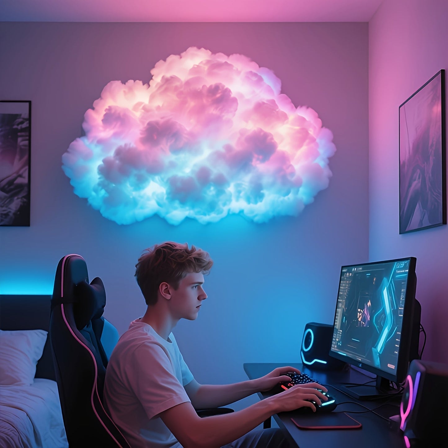 3D LED Night Light - Thunder Cloud - CasaBloom