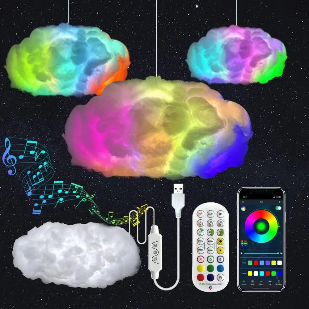 3D LED Night Light - Thunder Cloud - CasaBloom