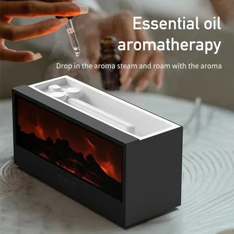 3D Flame Effect Aroma Diffuser with LED Light