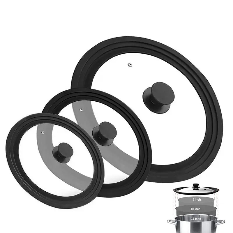 Multi-size lid for pots and pans