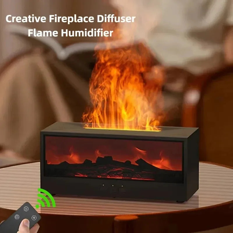 3D Flame Effect Aroma Diffuser with LED Light