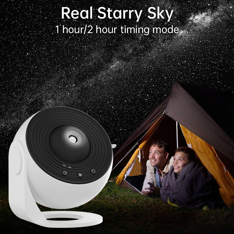 HD Starry Sky Projector — Night Light with 12 Cosmic Images, 360° Rotation