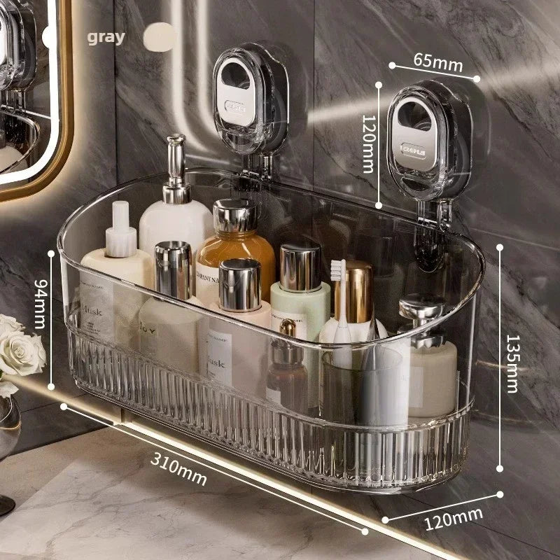 One-Second Install Shower Basket with Strong Suction Cups