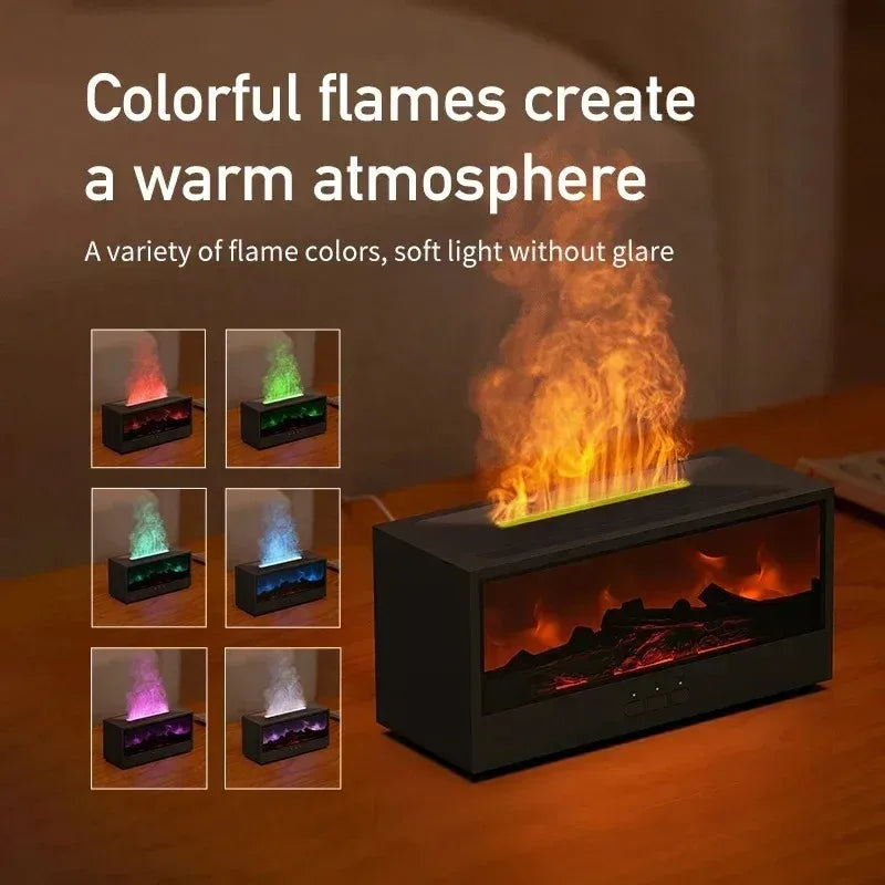 3D Flame Effect Aroma Diffuser with LED Light