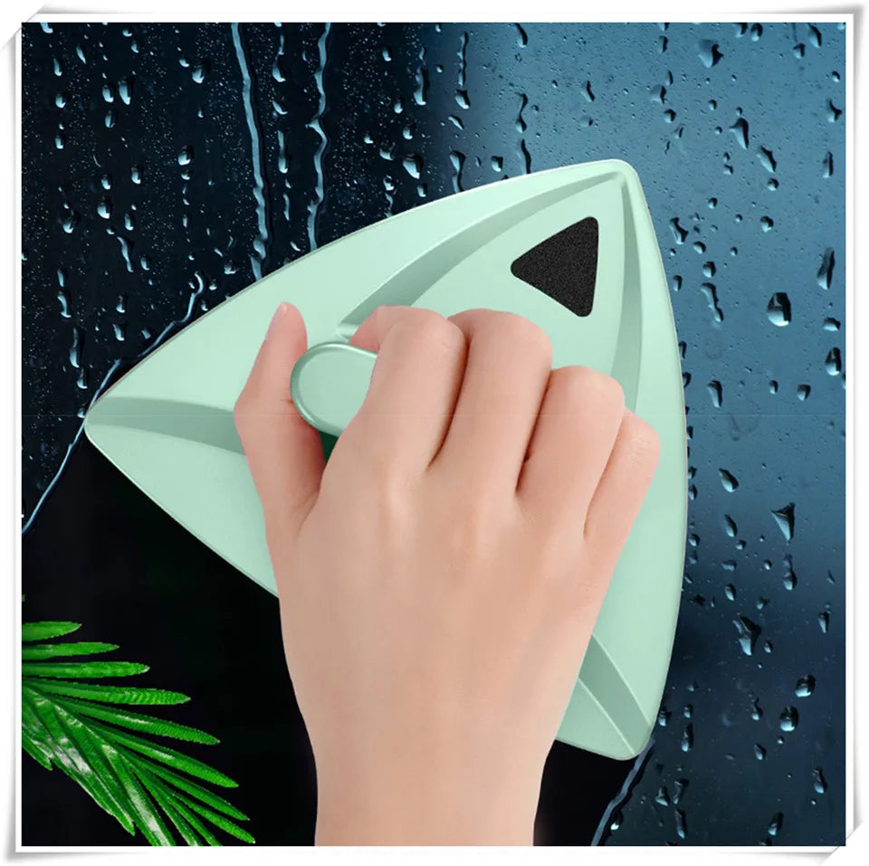 "Double-Sided Magnetic Window Cleaner for Safe Glass Cleaning"
