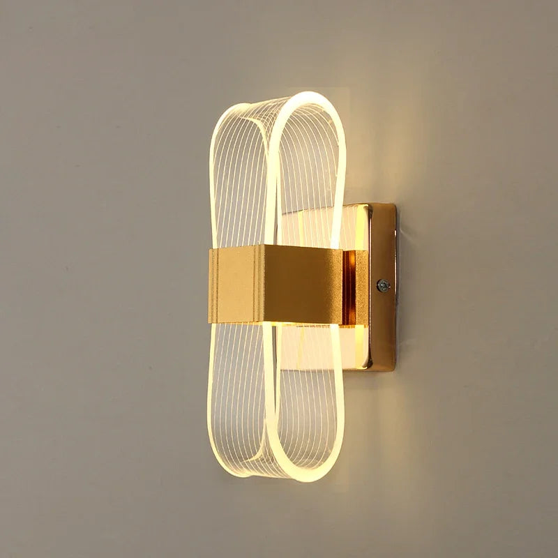 Minimalist Wall Light LED Bedside Lamp Modern Aluminum Design