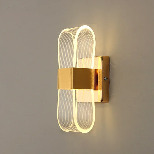 Minimalist Wall Light LED Bedside Lamp Modern Aluminum Design