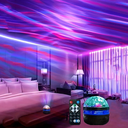 USB Galaxy Projector Aurora 5V | Night Light 360°Rotating |  Colorful NightLights with Remote Control