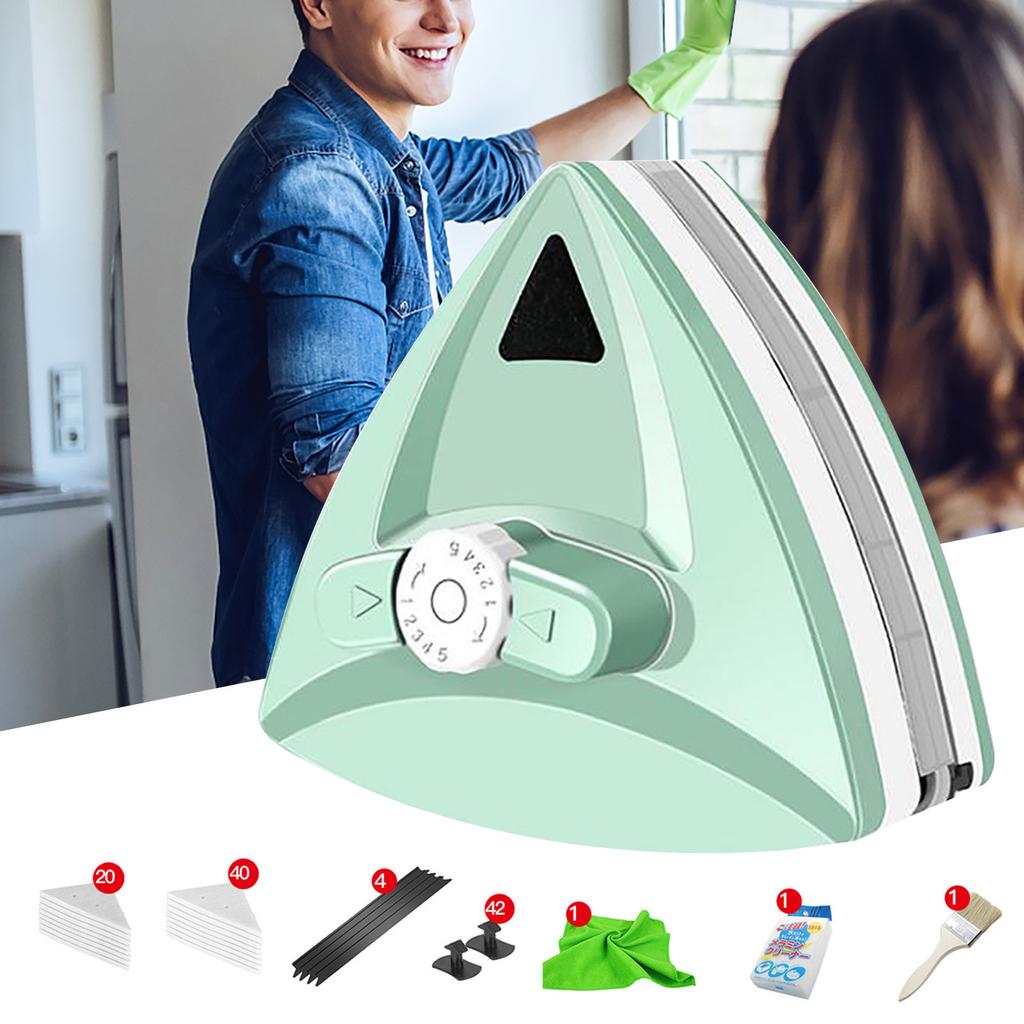 "Double-Sided Magnetic Window Cleaner for Safe Glass Cleaning"