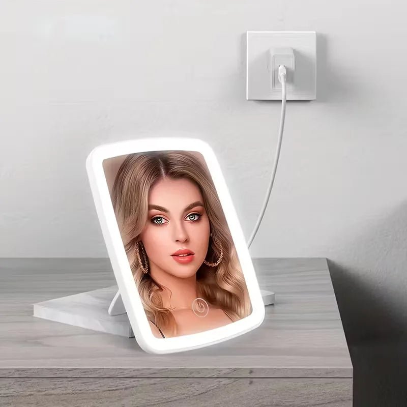 Mirror with LED backlight and stand, touch screen - CasaBloom