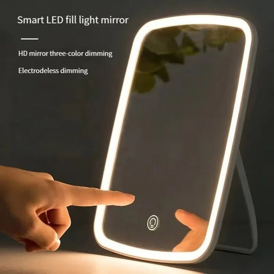 Mirror with LED backlight and stand, touch screen - CasaBloom