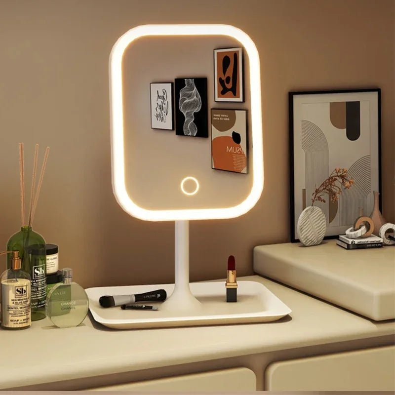 Tabletop Mirror with 3 - Color LED Light | Touch Mirror - CasaBloom
